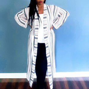 Striped Duster Kimono